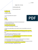 Chapter 4 Test - Tort Law Part 1 - Multiple Choice/True False (2 Points Each)