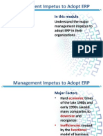 40 - Management Impetus To Adopt ERP