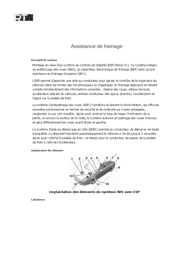 Abs C5, PDF, Système anti-blocage des roues
