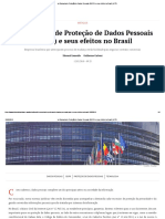 Lei Europeia de Protecao de Dados Pessoa