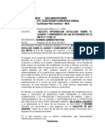 Memorandum Informe Avance Meta 4 y 5