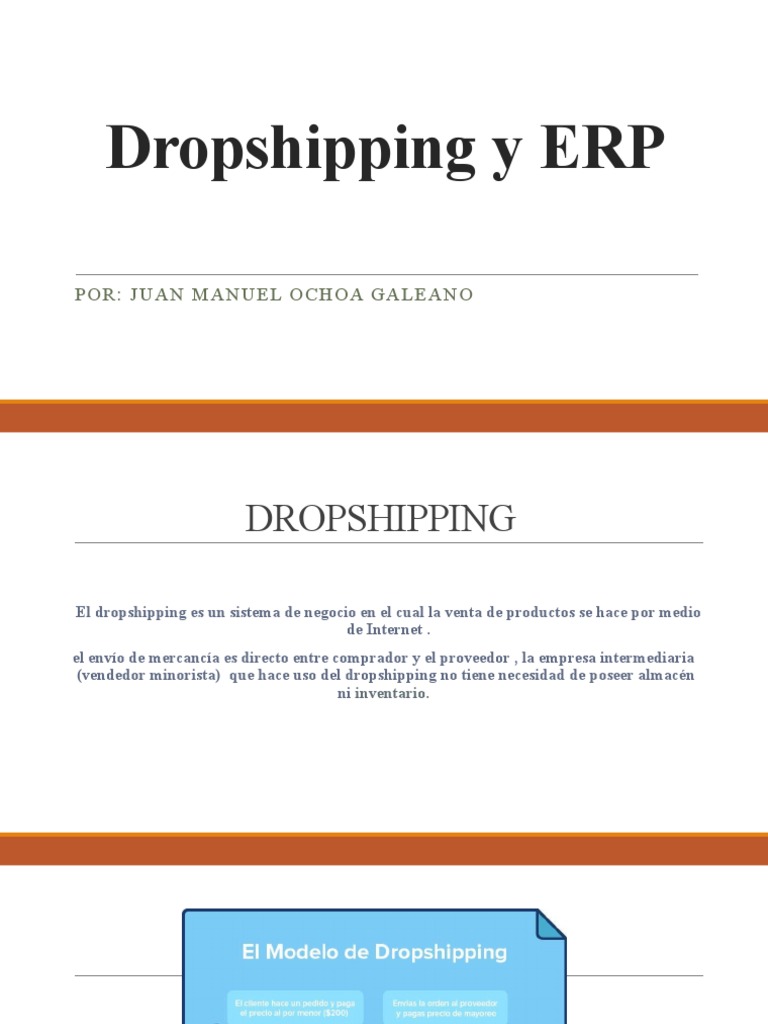 Dropshipping y ERP: Ventajas y Desventajas | PDF | Planificación de ...