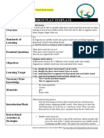 Lesson Plan Template: Standards of Learning Essential Questions