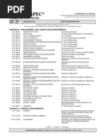 Masterspec Table of Contents MF04