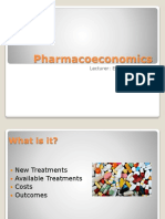 Pharmacoeconomics Lecture One