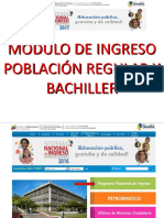 Modulo de Ingreso Poblacion Regular y Bachiller2017