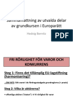 Sammanfattning Av Utvalda Delar Av Grundkursen I Europarätt VT-14