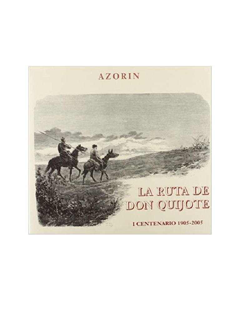 Azorin La Ruta De Don Quijote Pdf Don Quijote Miguel De Cervantes