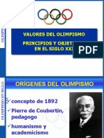 # 1 Valores Del Olímpismo Principios y Objetivos en El Siglo XXI