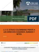 El Sistema Nacional de Derechos Humanos y DIH en Colombia