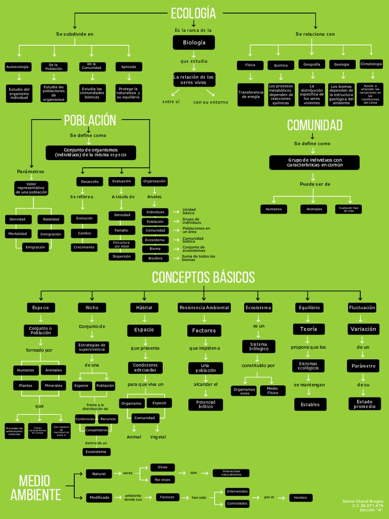 Mapa Conceptual de la Ecología y Ecosistemas | PDF | Ecosistema ...