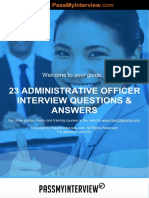 23 Administrative Officer Interview Questions & Answers: Order ID: 0081249
