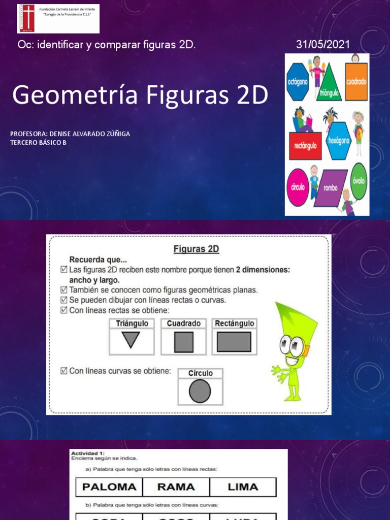 Características de Figuras Geométricas 2D | PDF | Rectángulo | Polígono