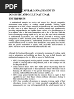Download 31 Working Capital Management in Domestic  MNC by Ankit Jajodia SN51036058 doc pdf