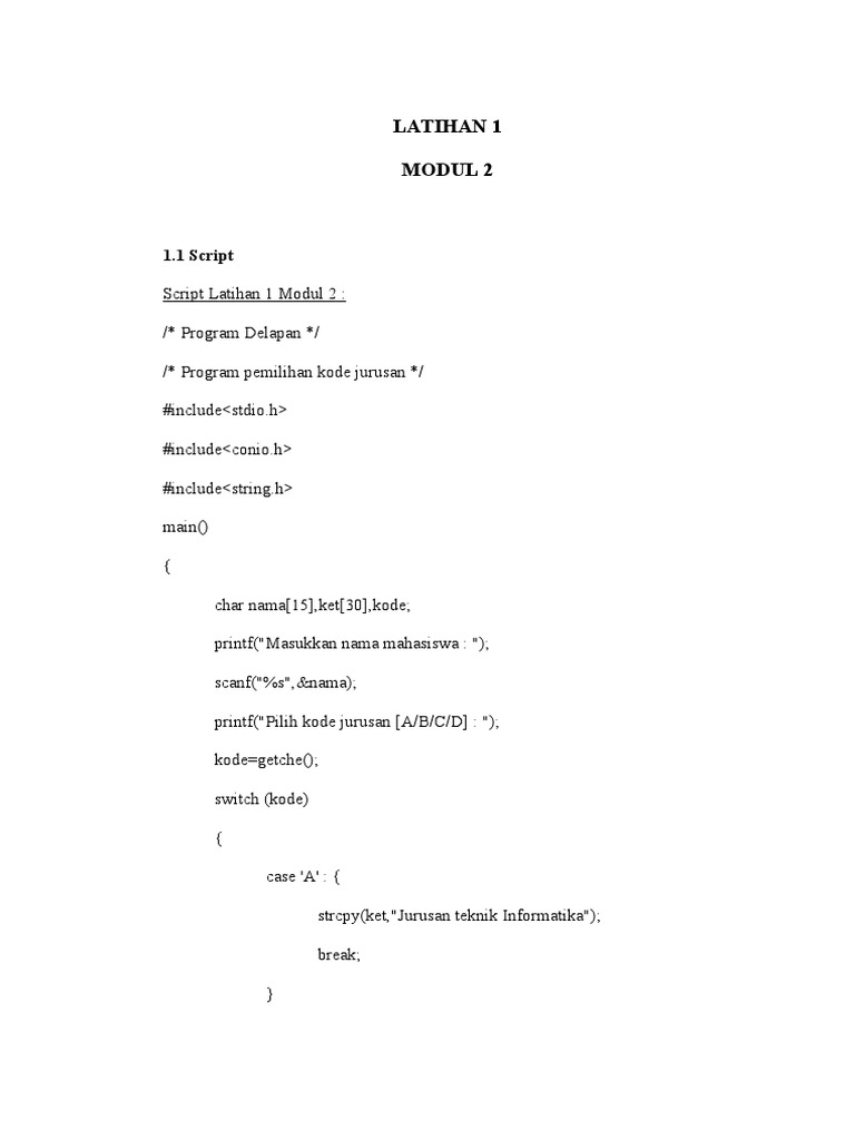 Latihan M2 Script & Raptor | PDF