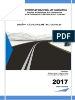 Diseño y Cálculo Geométrico de Viales  / UNIVERSIDAD NACIONAL DE INGENIERÍA  Facultad de Tecnología de la Construcción RECINTO UNIVERSITARIO AUGUSTO C. SANDINO