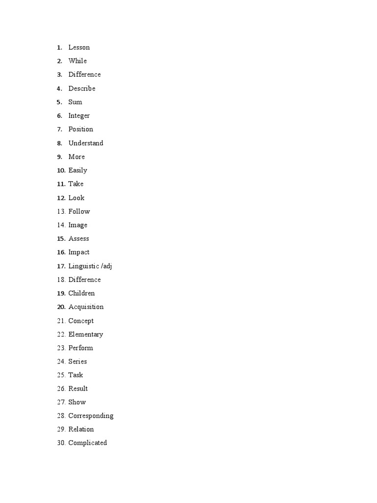 Vocab | PDF