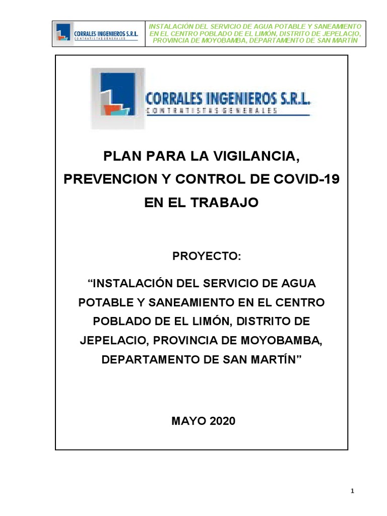 Plan para La Vigilancia, Prevencion y Control Covid-19 R-2 Ok | PDF ...
