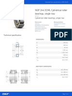 NUP 244 ECML Cylindrical Roller Bearings, Single Row - 20210601