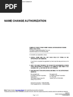 Name Change Authorization: Fax Cover Sheet