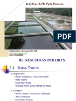 Dinamika & Aplikasi NPK Pada Perairan: Defrian Marza Arisandi, S.Pi., M.P. 0853330594888