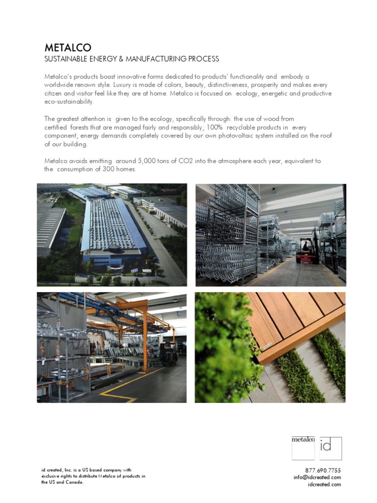 Metalco: Sustainable Energy & Manufacturing Process | PDF | Home ...