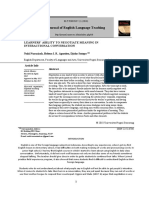Journal of English Language Teaching: Learners' Ability To Negotiate Meaning in Interactional Conversation