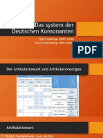 Das system der Deutschen Konsonanten