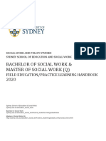 Bachelor of Social Work & Master of Social Work (Q) : Field Education/Practice Learning Handbook