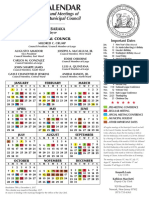 2018 Municipal Calendar