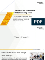 Introduction To Problem Understanding Tools: Christopher Saldana, PH.D