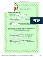 Modal Verbs Worksheet For 4ºeso