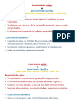 Conocimiento Científico vs Conocimiento Vulgar