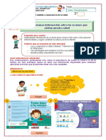 3.1. Interpretamos Información Sobre Las Acciones Que Cuidan Nuestra Salud