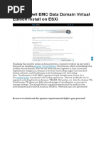 How To: Dell Emc Data Domain Virtual Edition Install On Esxi