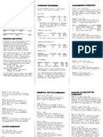 DOS COMMAND PARAMETERS QUICK REFERENCE CARD