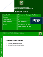 AGRIBISNIS UNAND-BAHAN AJAR RISK RETURN