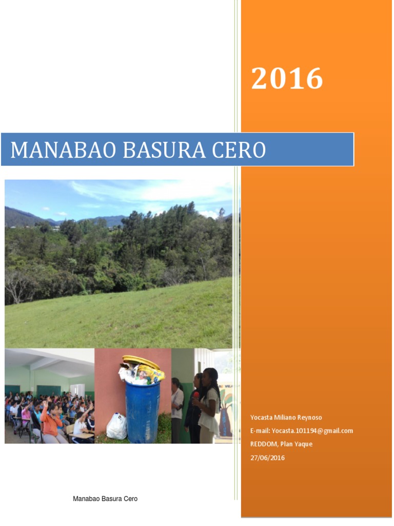 Manabao Basura Cero: Proyecto de Reciclaje | PDF | Residuos ...
