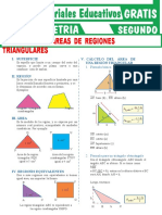 Ejercicios de Áreas de Regiones Triangulares para Segundo Grado de Secundaria