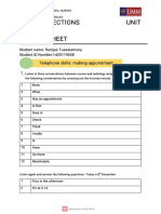 GI VI Ngdi Recti ONS UNI T 7 Answersheet: Tel Ephoneski L L S:maki Ngappoi NT Ment