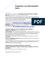 Vie Associative Organiser Son Ag Pendant La Crise Sanitaire Mai Juin 2021. 