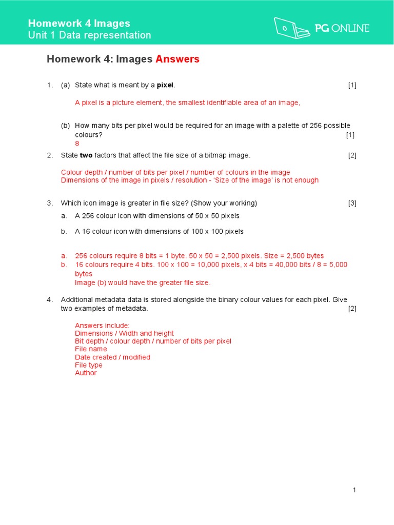 Data Representation Homework 4 Images Answers Pdf Data Compression