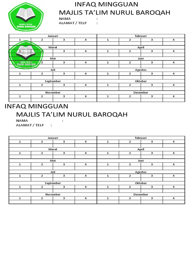 Infaq Mingguan | PDF