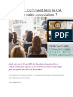 Droit Des Associations CA Et AG PENDANT COVID 19 Jaune Vert