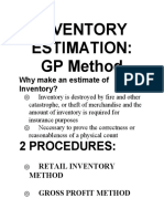 Inventory Estimation: GP Method: 2 Procedures