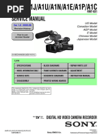 Sony Hvr-A1j A1u A1n A1e A1p A1c Ver.1.0