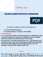 Chapter - Five: Major Classification of Insurance