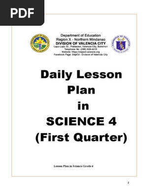 Lesson Plan in Science Grade 4