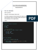 Java Programming: Assessment-5