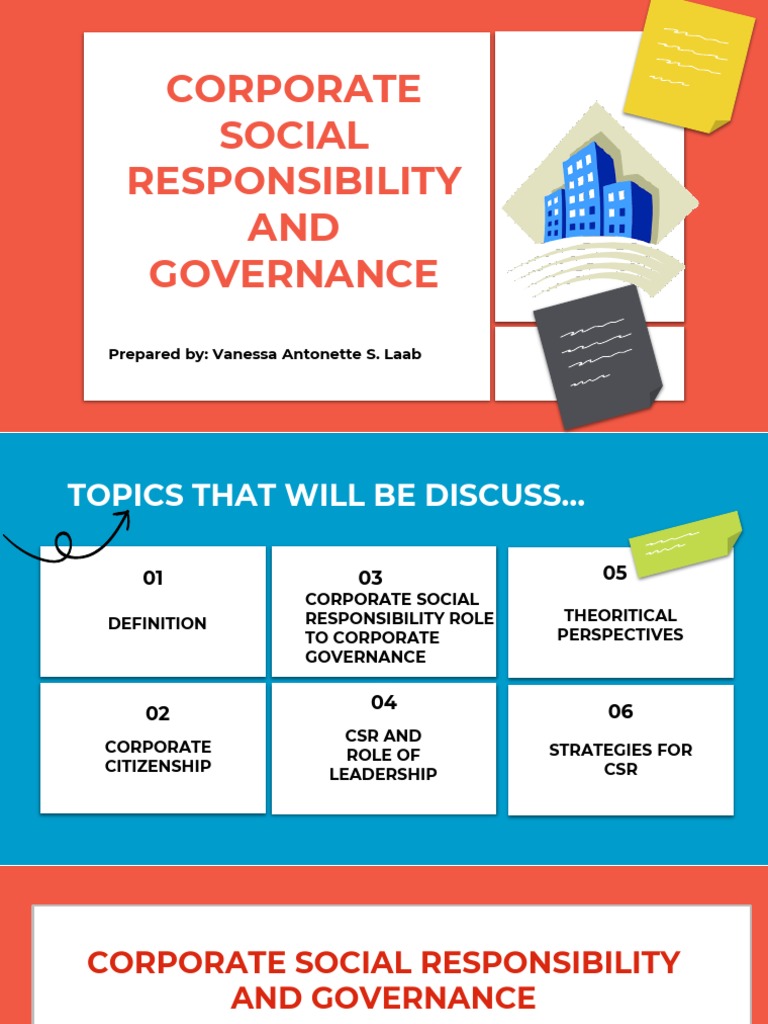 Corporate Social Responsibility And Governance Pdf Corporate Social